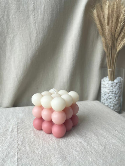 Three Color Bubble Candle