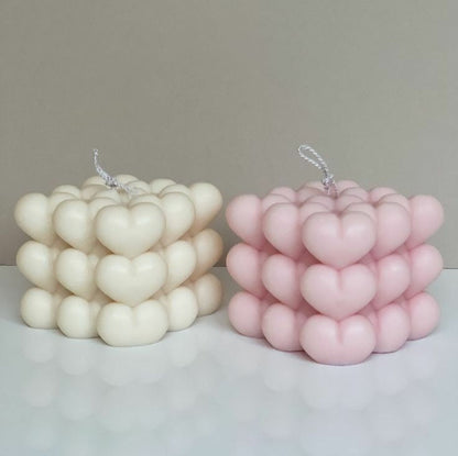 Heart Bubble Candle