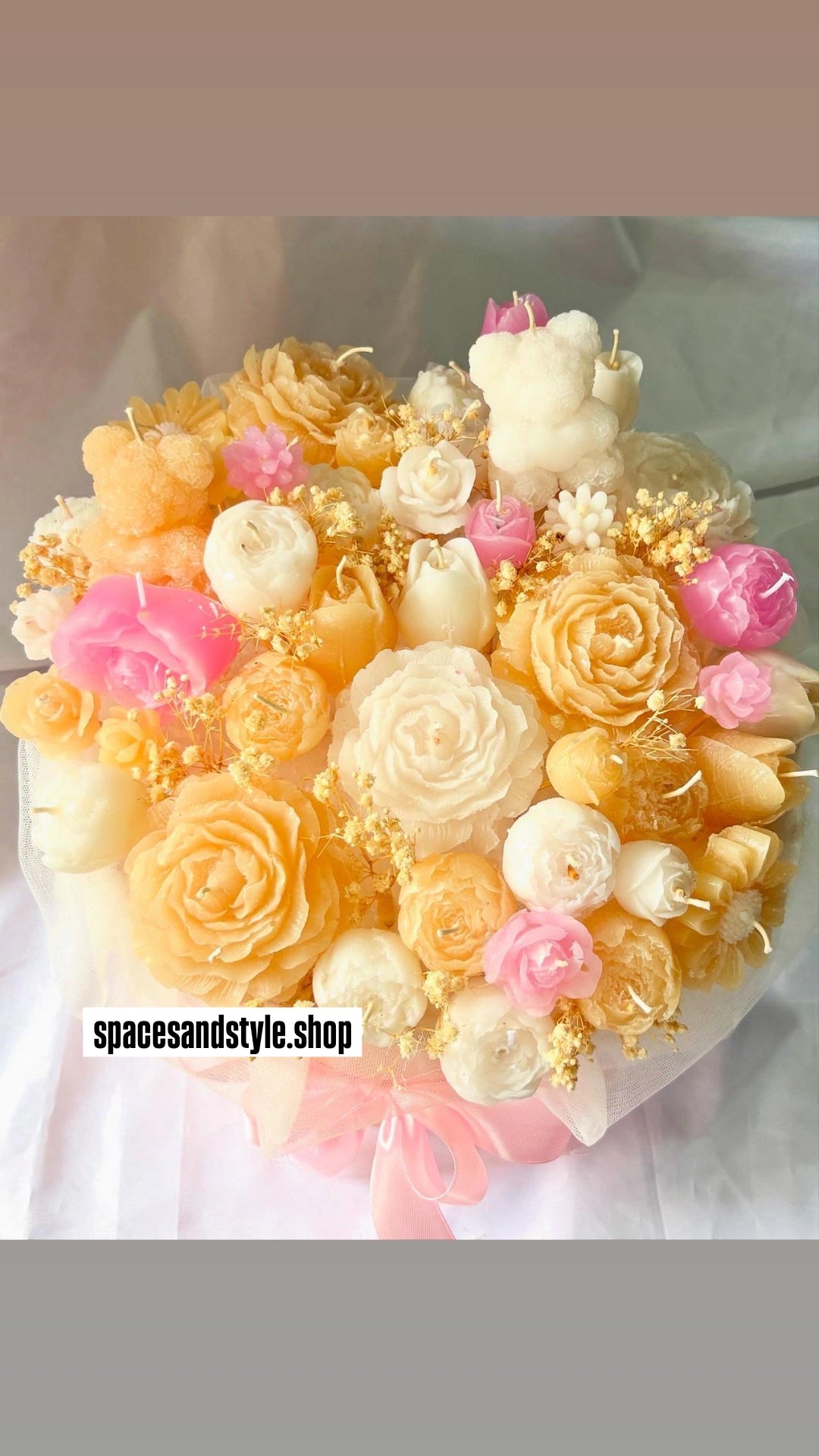 Rose Gold Large Candle Bouquet